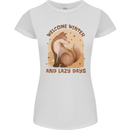 Fox Welcome Winter and Lazy Days Womens Petite Cut T-Shirt White