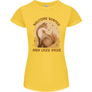Fox Welcome Winter and Lazy Days Womens Petite Cut T-Shirt Yellow