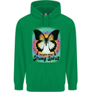 Fragile Skin Strong Spirit Butterfly Childrens Kids Hoodie Irish Green