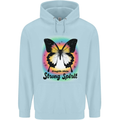 Fragile Skin Strong Spirit Butterfly Childrens Kids Hoodie Light Blue