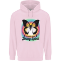 Fragile Skin Strong Spirit Butterfly Childrens Kids Hoodie Light Pink