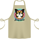 Fragile Skin Strong Spirit Butterfly Cotton Apron 100% Organic Khaki
