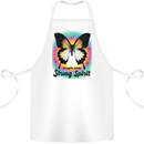 Fragile Skin Strong Spirit Butterfly Cotton Apron 100% Organic White