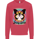 Fragile Skin Strong Spirit Butterfly Kids Sweatshirt Jumper Heliconia