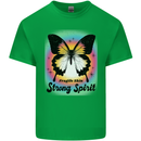 Fragile Skin Strong Spirit Butterfly Kids T-Shirt Childrens Irish Green