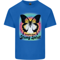 Fragile Skin Strong Spirit Butterfly Kids T-Shirt Childrens Royal Blue