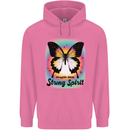 Fragile Skin Strong Spirit Butterfly Mens 80% Cotton Hoodie Azelea