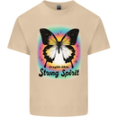 Fragile Skin Strong Spirit Butterfly Mens Cotton T-Shirt Tee Top Sand