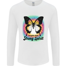 Fragile Skin Strong Spirit Butterfly Mens Long Sleeve T-Shirt White