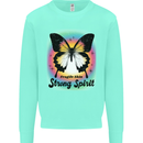 Fragile Skin Strong Spirit Butterfly Mens Sweatshirt Jumper Peppermint