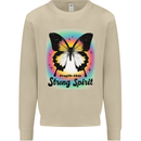 Fragile Skin Strong Spirit Butterfly Mens Sweatshirt Jumper Sand