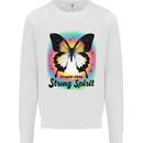 Fragile Skin Strong Spirit Butterfly Mens Sweatshirt Jumper White