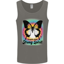 Fragile Skin Strong Spirit Butterfly Mens Vest Tank Top Charcoal