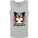 Fragile Skin Strong Spirit Butterfly Mens Vest Tank Top Sports Grey