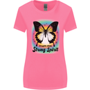 Fragile Skin Strong Spirit Butterfly Womens Wider Cut T-Shirt Azalea