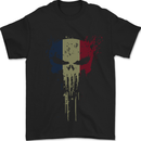 France Skull Gym Training Bodybuilding Mens T-Shirt 100% Cotton Black