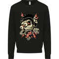 Freaky Biker Skull Motorcycle Motorbike Kids Sweatshirt Jumper Black