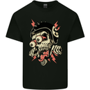 Freaky Biker Skull Motorcycle Motorbike Kids T-Shirt Childrens Black