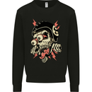 Freaky Biker Skull Motorcycle Motorbike Mens Sweatshirt Jumper Black