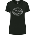 Freediving Funny Skull Scuba Diving Diver Womens Wider Cut T-Shirt Black