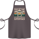 Freeze Time Photographer Photography Cotton Apron 100% Organic Dark Grey