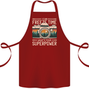 Freeze Time Photographer Photography Cotton Apron 100% Organic Maroon