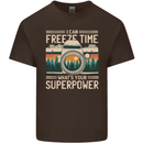 Freeze Time Photographer Photography Mens Cotton T-Shirt Tee Top Dark Chocolate