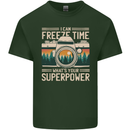 Freeze Time Photographer Photography Mens Cotton T-Shirt Tee Top Forest Green