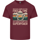 Freeze Time Photographer Photography Mens Cotton T-Shirt Tee Top Maroon
