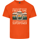 Freeze Time Photographer Photography Mens Cotton T-Shirt Tee Top Orange