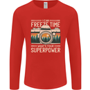 Freeze Time Photographer Photography Mens Long Sleeve T-Shirt Red