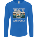 Freeze Time Photographer Photography Mens Long Sleeve T-Shirt Royal Blue