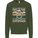 Freeze Time Photographer Photography Mens Sweatshirt Jumper Forest Green