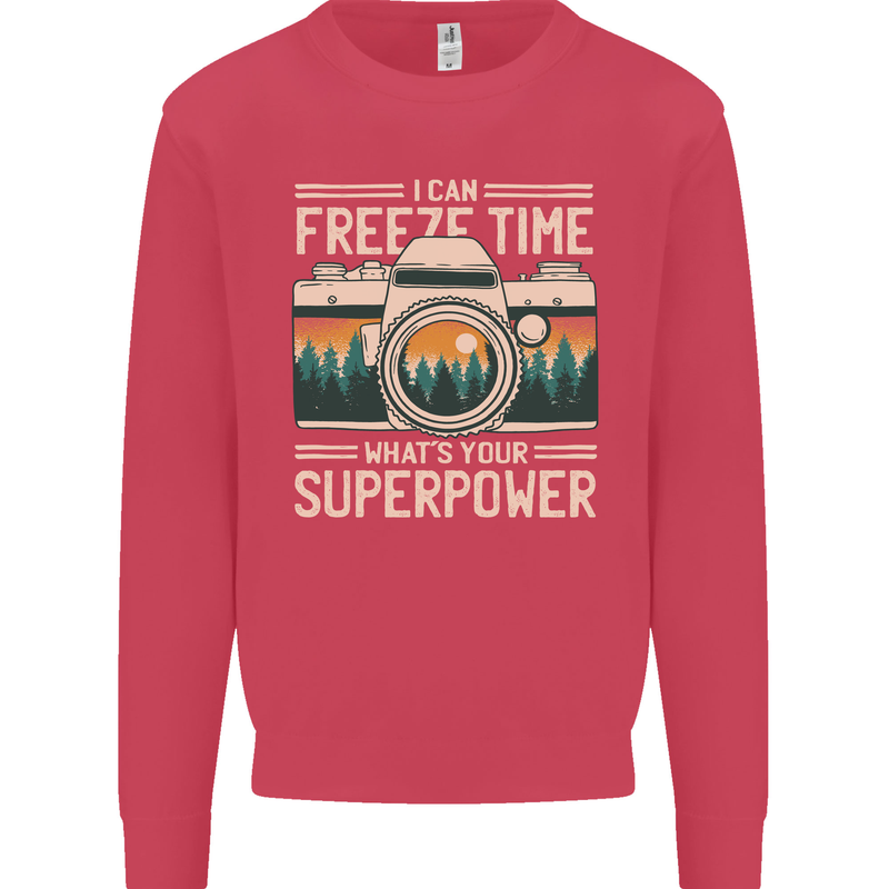 Freeze Time Photographer Photography Mens Sweatshirt Jumper Heliconia