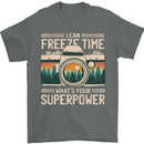 Freeze Time Photographer Photography Mens T-Shirt 100% Cotton Charcoal
