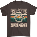 Freeze Time Photographer Photography Mens T-Shirt 100% Cotton Dark Chocolate