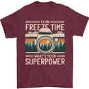 Freeze Time Photographer Photography Mens T-Shirt 100% Cotton Maroon