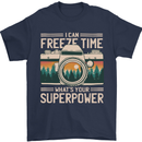 Freeze Time Photographer Photography Mens T-Shirt 100% Cotton Navy Blue
