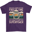 Freeze Time Photographer Photography Mens T-Shirt 100% Cotton Purple