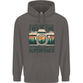 Freeze Time Photography Photographer Mens 80% Cotton Hoodie Charcoal