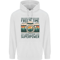 Freeze Time Photography Photographer Mens 80% Cotton Hoodie White