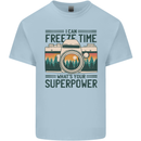 Freeze Time Photography Photographer Mens Cotton T-Shirt Tee Top Light Blue