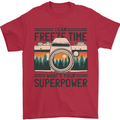 Freeze Time Photography Photographer Mens T-Shirt 100% Cotton Red