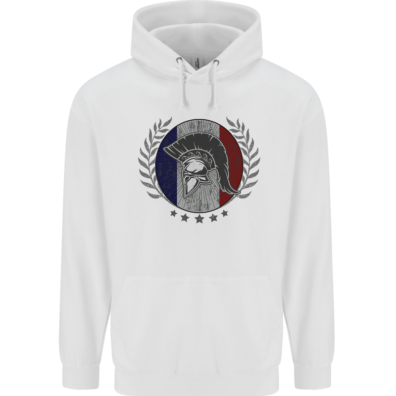 French Bodybuilding Flag Gym Training France Childrens Kids Hoodie White