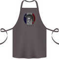 French Bodybuilding Flag Gym Training France Cotton Apron 100% Organic Dark Grey