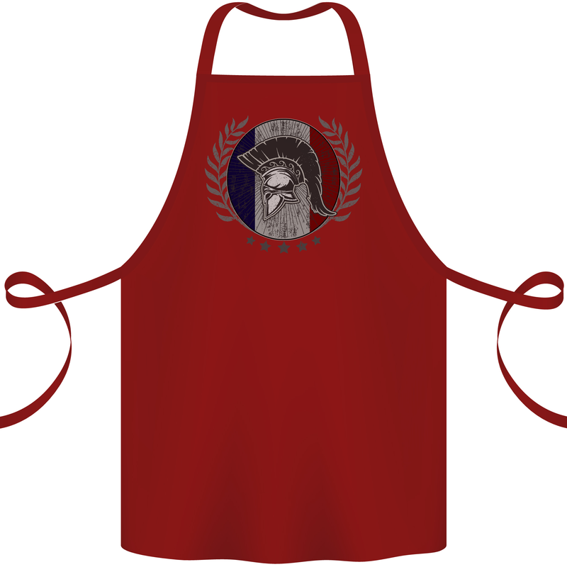 French Bodybuilding Flag Gym Training France Cotton Apron 100% Organic Maroon