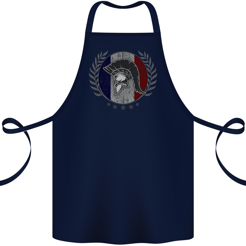 French Bodybuilding Flag Gym Training France Cotton Apron 100% Organic Navy Blue
