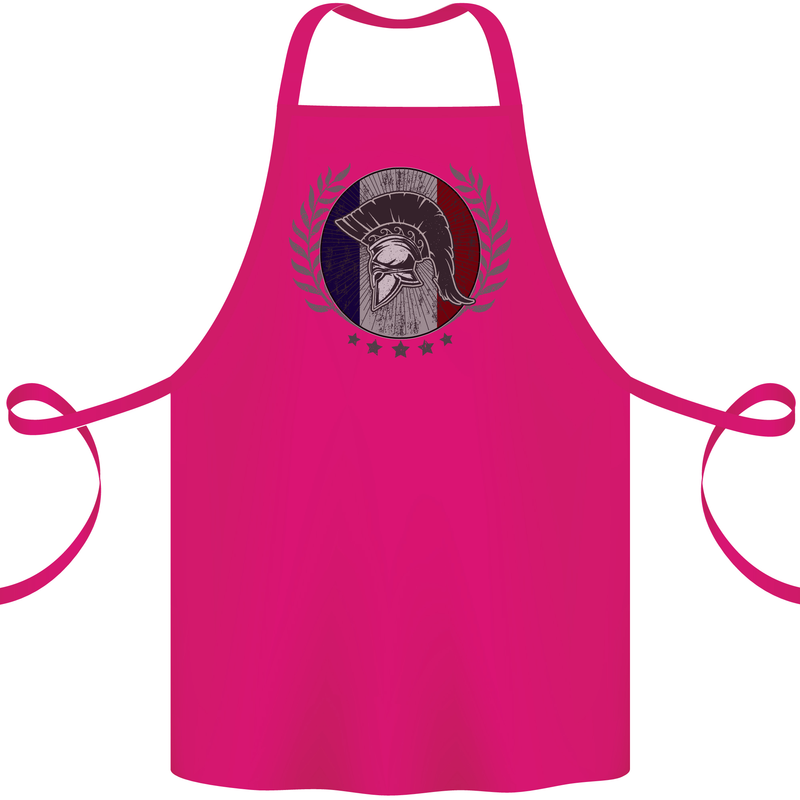French Bodybuilding Flag Gym Training France Cotton Apron 100% Organic Pink