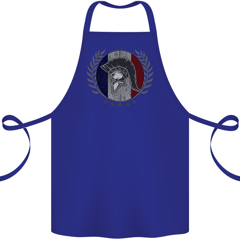 French Bodybuilding Flag Gym Training France Cotton Apron 100% Organic Royal Blue