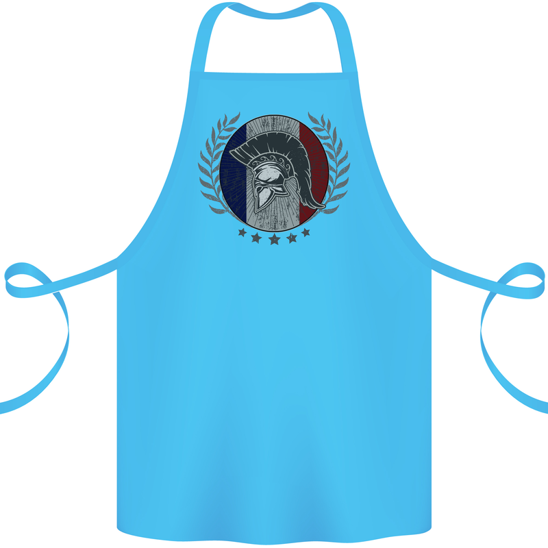 French Bodybuilding Flag Gym Training France Cotton Apron 100% Organic Turquoise